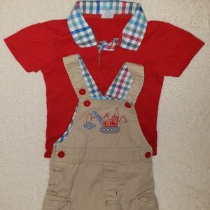 2PCS Kids Baby Boy short Sleeve Romper Jumpsuit